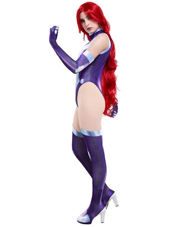 Cosplay.fm Women's Super Speed Cosplay 3D Printed Bodysuit Costume (L, Purple) by Cosplay.fm - Image 3