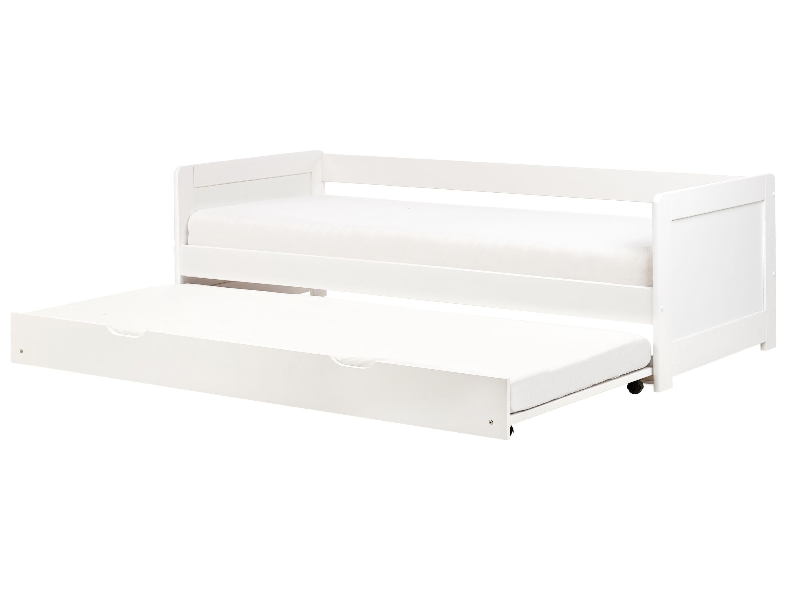 Beliani Cama Nido Infantil Deslizante de Madera de Pino Blanco 90 x 200 cm Gravelines