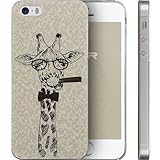iPhone 5S Case, ESR Illustrators Series Protective Case Bumper[Scratch-Resistant] [Anti-Slip] [Good Grip] with Aesthetic Print Hard Back Cover for iPhone 5/5s (Tycoon Giraffe)
