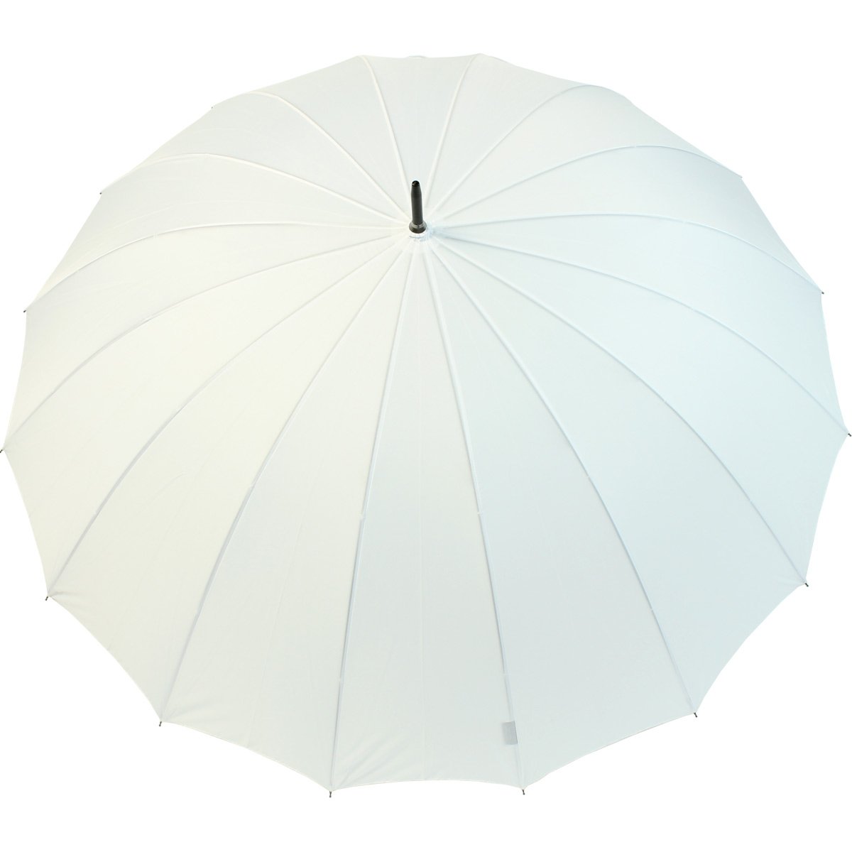 iX-brella - Ombrello XXL leggero a 16 raggi, con comoda impugnatura morbida, diametro 1,29 metri, bianco, 129, Ombrello per partner con aprimano.