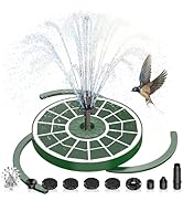 AISITIN 3.5W Solar Fountain Pump for Bird Bath Upgraded 2025, Floating Solar Water Fountain Kit w...