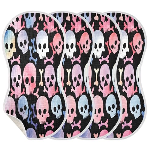 Graffiti Colorful Skull Burp Cloths Unisex Cotton Burp Cloths Absorbent and Non-Seeping Suitable for Babies, Toddlers, Newborns3