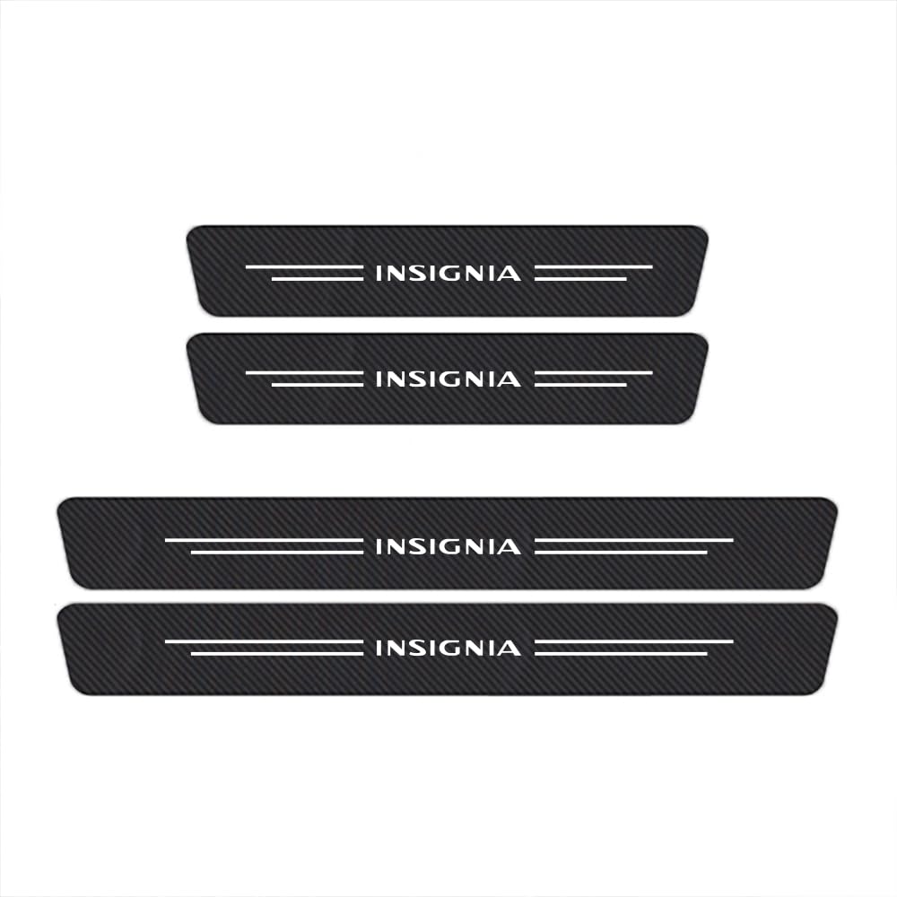 Sdyayfge Normal 4Pcs Kick Plates Car Door Sill Protector,For Opel Insignia