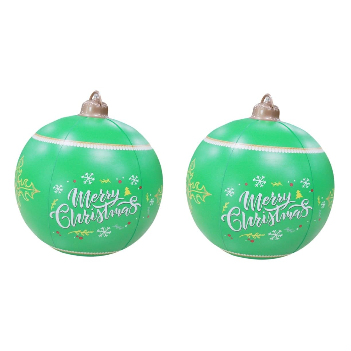 Décorations de Noël Gonflables : lot de 2 grandes boules décoratives extérieures