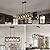 XIPUDA Dining Room Light Fixture, Farmhouse Chandelier, Kitchen Island Lighting, Rustic 5 Light Pendant Chandeliers, Country Wood Island Lights
