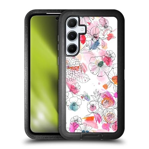 Coque Samsung Galaxy A55 5G Antichoc Étui Ultra-Blindé Ninola Fleurs Aquarelle Pastel 2025-2026