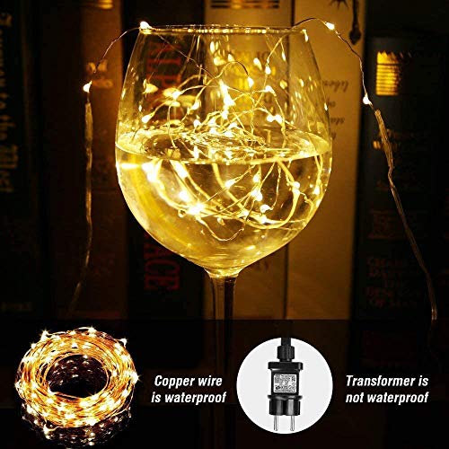 Miniatura 6 de Lepro 20m 200 Leds Luces De Hadas Con Enchufe, Alambre De Cobre Impermeable Ip65, Guirnalda De Luces Led Blanco Cálido, Luces De Cadena Decoración De Fiestas, Balcón, Casa, Arbol De Navidad, Jardín