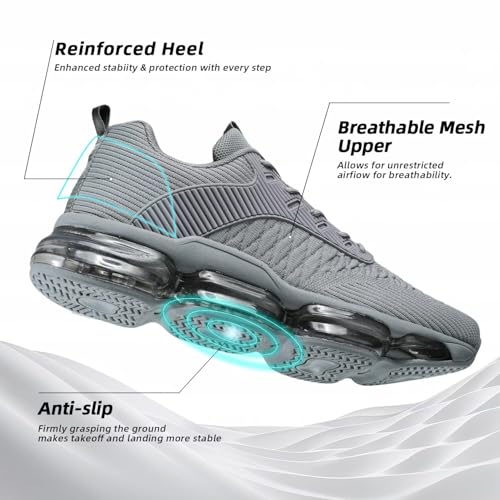 Image of Mens Running Shoes Air Low Top Comfort Walking Lace Up Sneakers Breathable Fashion Tennis Sport Gym Fitness Cross Trainers