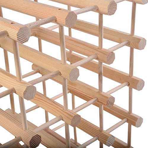 TANGZON 40 Bottle Traditional Wine Rack, Free Standing Wooden Drink Storage Display Shelf, Wine Bottle Organizer Holder Stand for Kitchen Bar Pantry Cellar