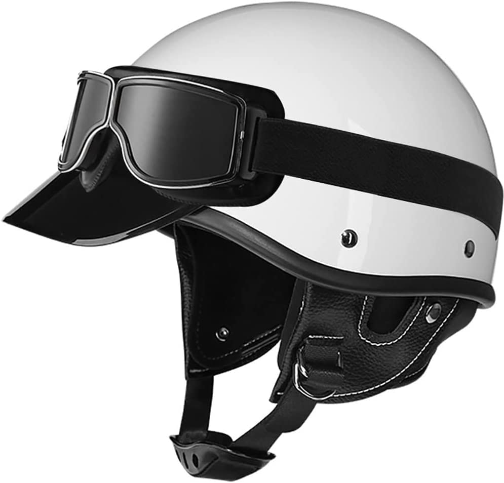 Casque moto vintage rétro demi-casque open face pour chopper