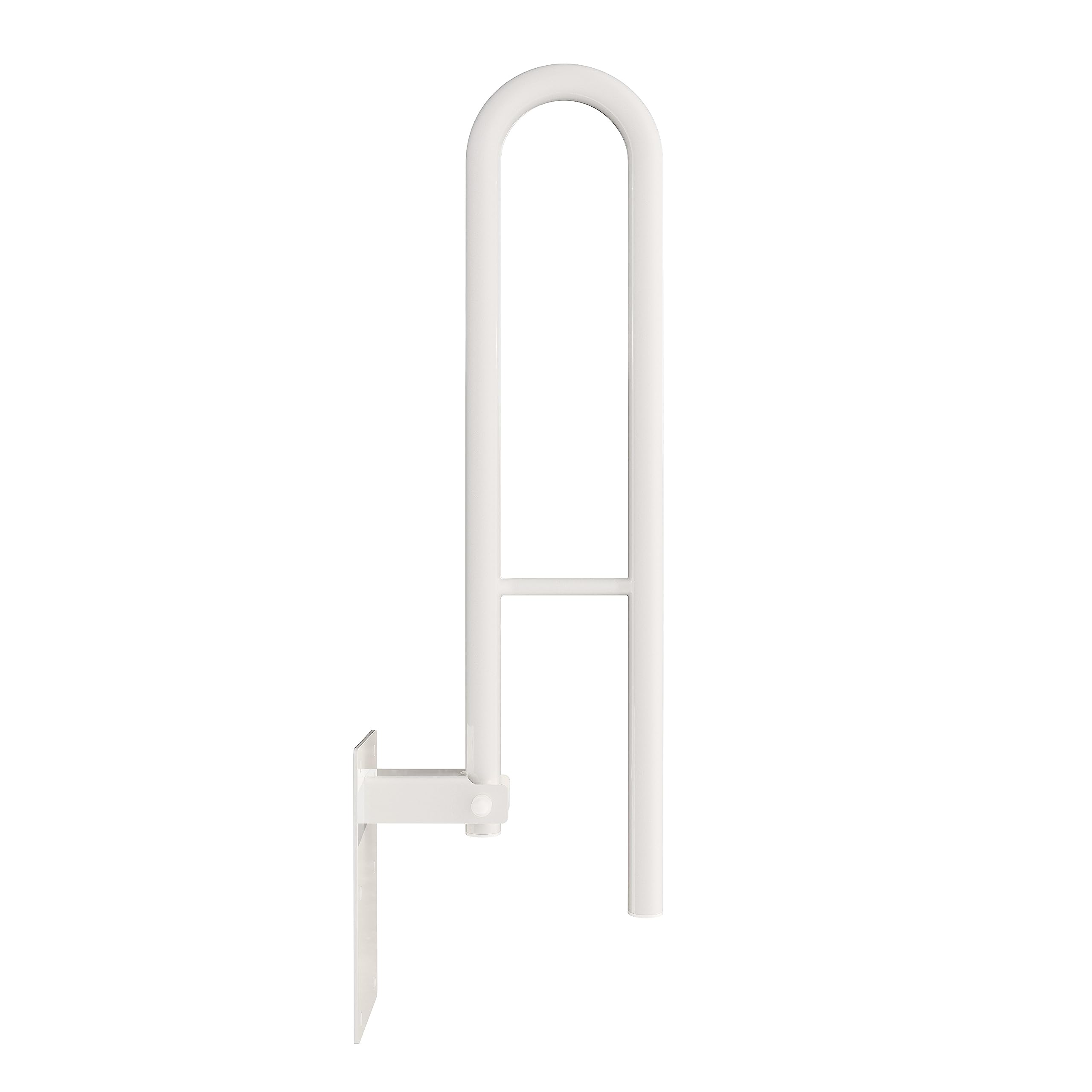 Aquabad® Barra de Apoyo abatible de acero, blanco, 80 cm