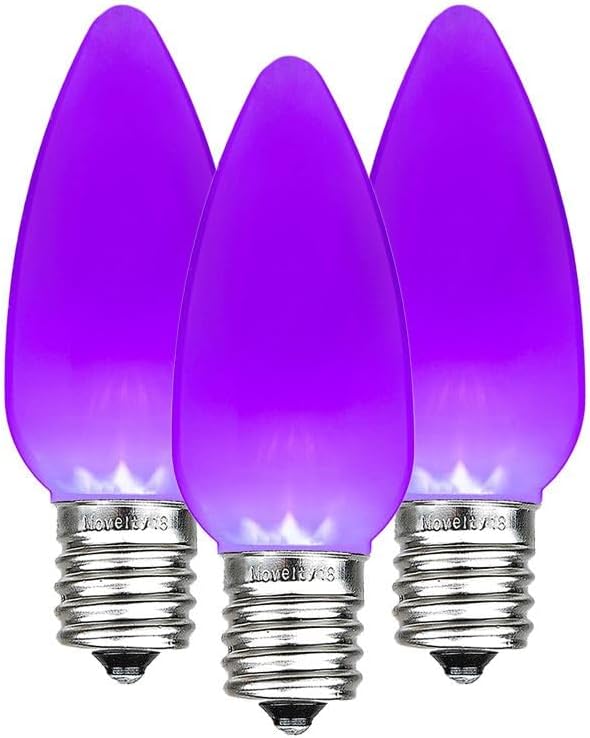 Novelty Lights 25 Pack C9 LED Ceramic Outdoor Patio Party Christmas