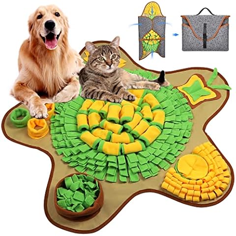 Snuffle Mat for Dogs Large HomeMall Dog Interactive Sniff Training Mat Washable Pet Snuffle Mat Dog Puzzle Toys for Puppies Enrichment Pet Foraging Mat for Indoor Stress Relief Puppy Slow Feeding Pad Cover