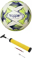 Bola De Futebol Profissional Topper Futsal Slick 22 Com Bomba De Encher- Tamanho Oficial para Quadra | Ideal para Treinos e Jogos e Lazer