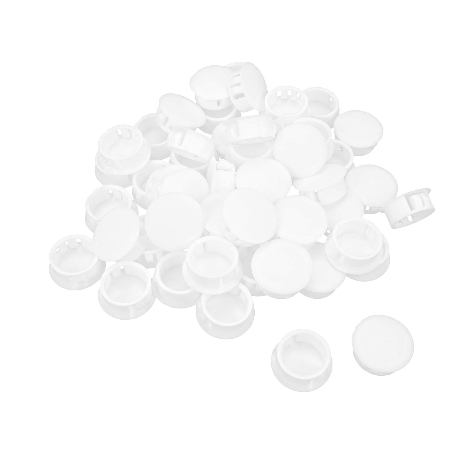 Coshar 50pcs 20mm fori di bloccaggio tappi di plastica pannello foro copertura, adatto per fori 20mm, - bianco
