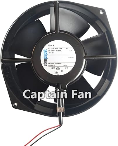 7214N Ebm Papst Fan 24VDC 0.5A 172 * 150 * 55MM 2-Wire Axial Cooling Fan
