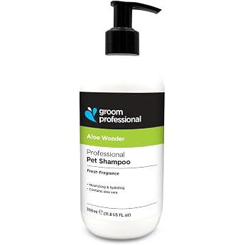 Groom Professional Aloe Wonder Hundeshampoo 350 ml   Sanfte 12 1 Formel mit Aloe Vera Beruhigt trockene oder empfindliche Haut Feuchtigkeitsspendend Frischer Duft UK