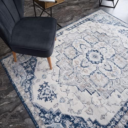 AREA RUGS LIVING ROOM BEDROOM LARGE SMALL VINTAGE SOFT SHORT PILE BORDERED CLASSIC ORIENTAL DESIGN TRADITIONAL PERSIAN MOROCCAN BOHO CARPET - XLARGE 200X290 CM, MULTICOLOURED MEDALLION DESIGN