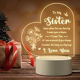Sisters Gifts from Sister, Sister Birthday Gifts from Sister, Unique Night Light to My Sister, Siste