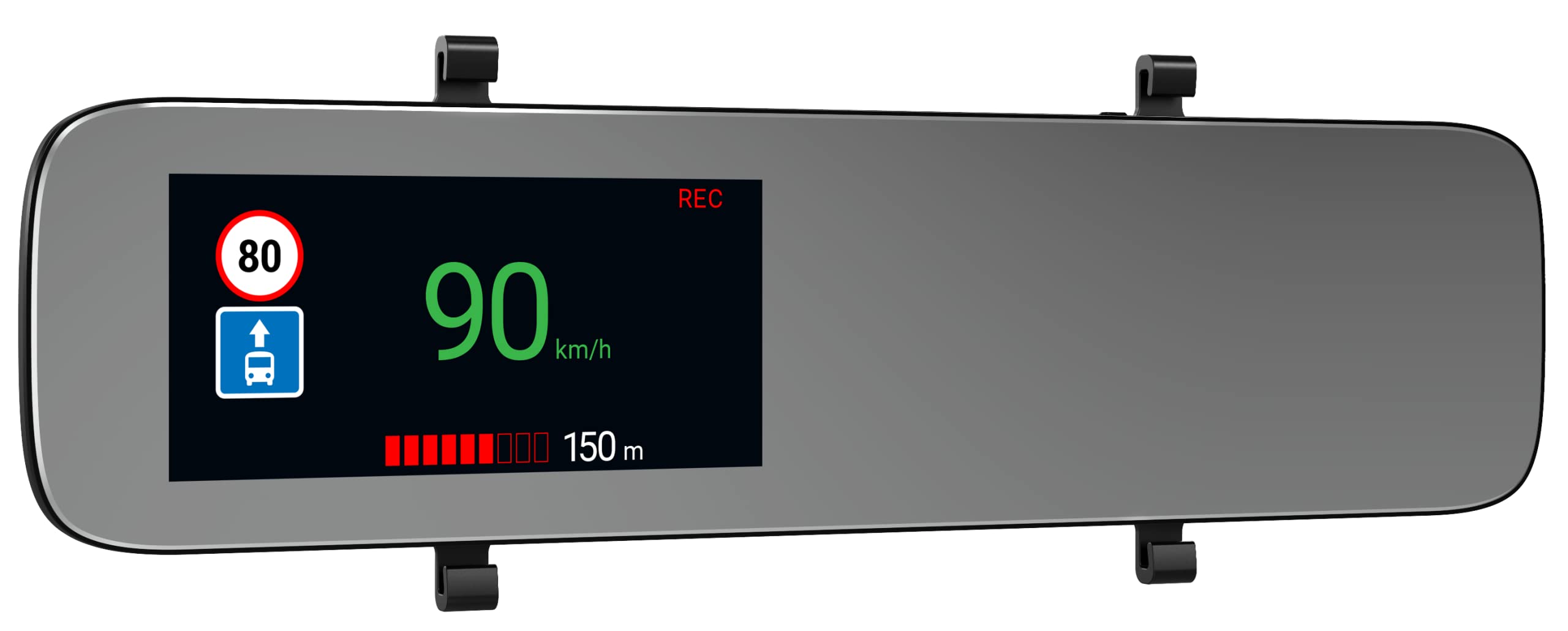 Navitel MR450 GPS Smart Mirror kamera samochodowa - przednie i tylne kamery wideo, ekran dotykowy 14 cm, czujnik noktowizyjny, automatyczne uruchamianie, czujnik uderzenia, prędkościomierz, czujnik parkowania i Wi-Fi, szara
