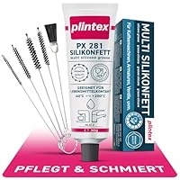 PLINTEX® Silikonfett für Kaffeevollautomaten 30g effektiv inkl. Reinigungsset - Schmierfett für Brühgruppe, Armaturen, Dichtungen & O-Ringe - Silikon Armaturenfett, Kaffeemaschine Fett