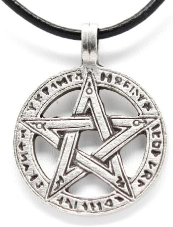 Trilogy Jewelry Pewter Pentagram with Runes Pagan Wiccan Pentacle ...