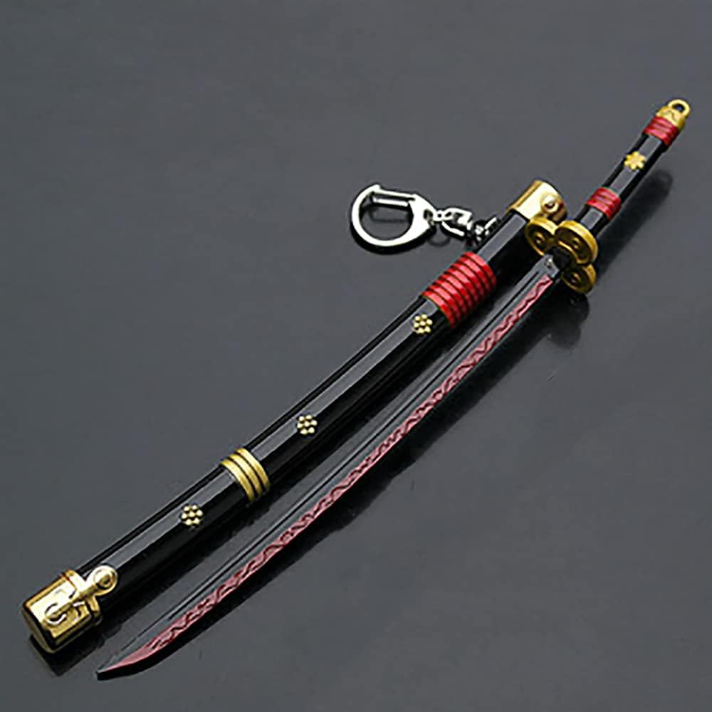 One Piece Sword Keychain, Roronoa Zoro Sword Keychain with Scabbard, for Op Anime Fans, Anime Fans Collection Gifts