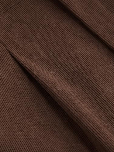 CIDER Corduroy Pants Women Wide Leg Trousers High Waist Pleated Double Button Pocket High Waist Casual Pants3