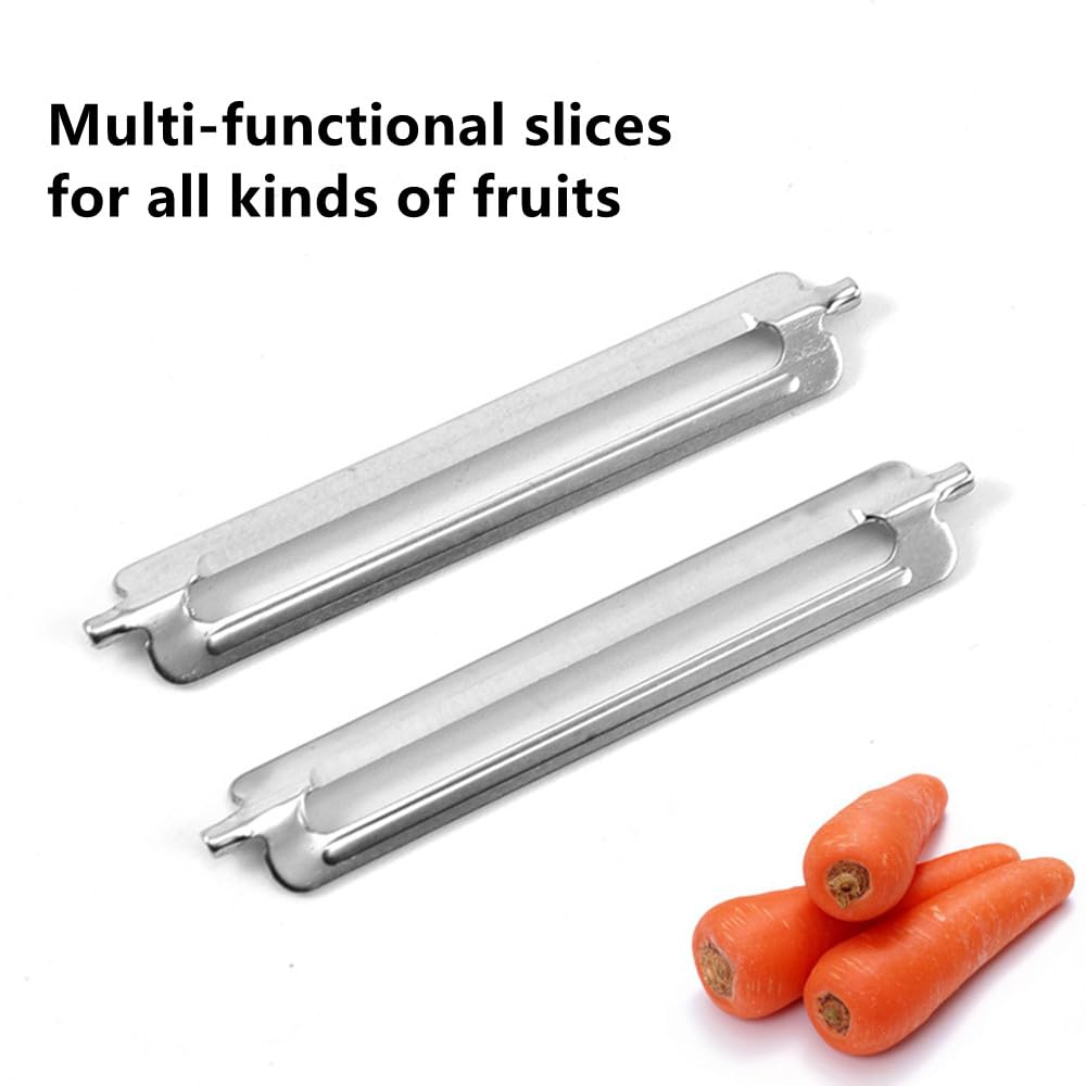 Pelador multifuncional de 55 mm, de acero inoxidable, hoja plana de repuesto para cocina