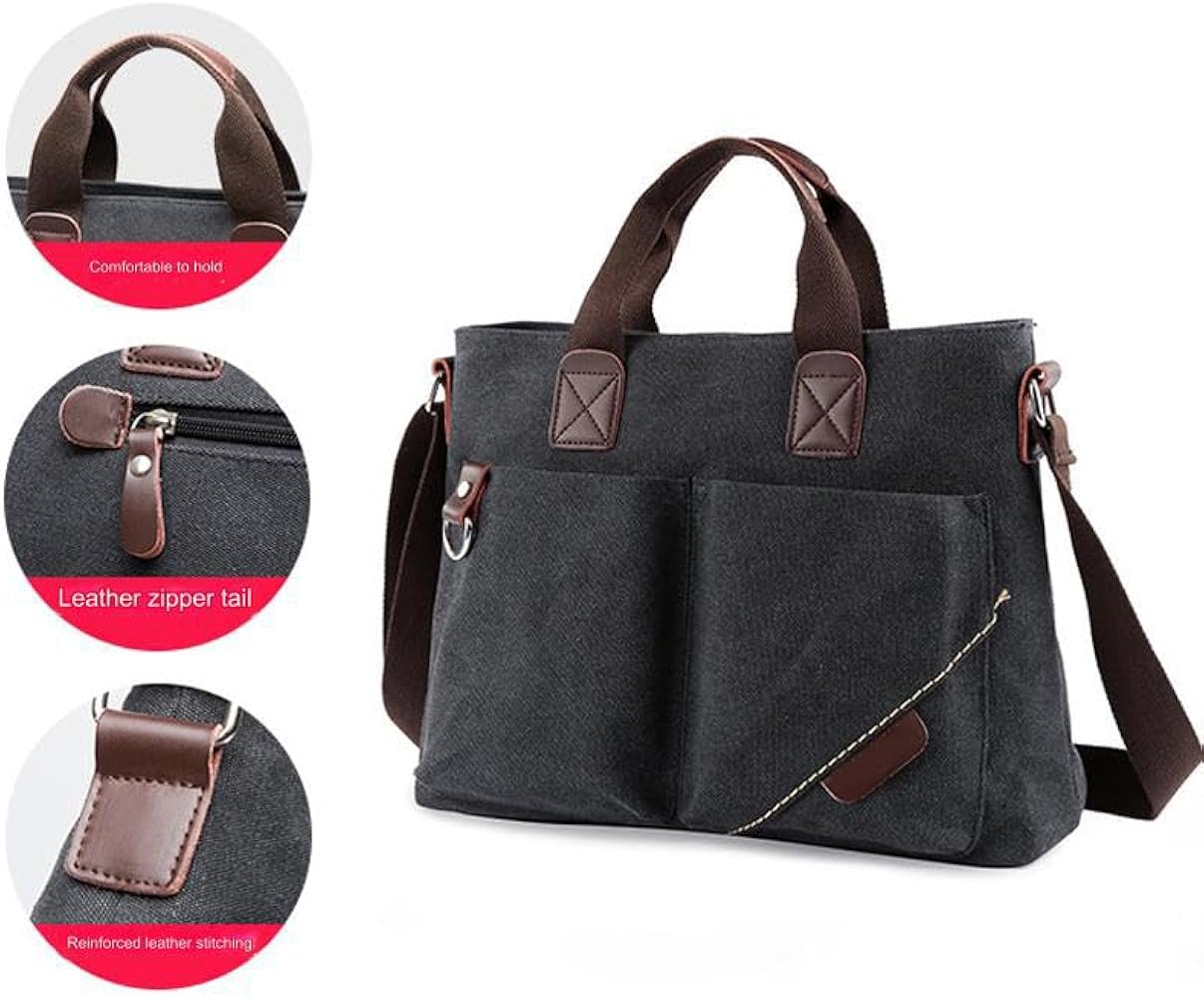 Amazon.com: MUHRNULH Mens Canvas Tote Shoulder Bag Tote Bag with