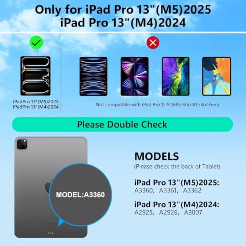 Image of GGQFGTOJ for iPad Pro 13 Inch Case with Keyboard (M5 /M4, 2025 /2024),Magic-Style Magnetic - 7 Colors Backlight -Floating Cantilever Stand - Multi-Touch Trackpad Keyboard Case for iPad Pro 13