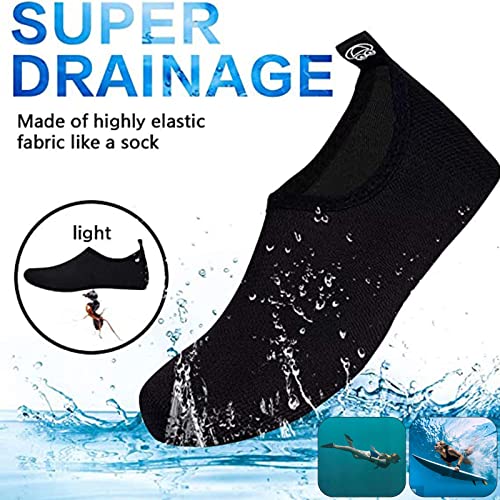 احذية مائية للشاطئ للنساء والرجال من فوكاتين، احذية مائية سريعة الجفاف للجوارب والغطس في الهواء الطلق والشاطئ والسباحة وركوب الامواج والمشي واليوغا (رمادي، 38/39 EU)
