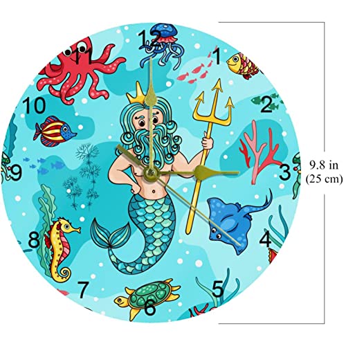 Horloge murale silencieuse à grands chiffres arabes 25cm