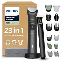 PHILIPS Multigroom Series 9000 All-in-One 23-teiliger Barttrimmer, Haarschneider, und OneBlade-Trimmer – Komplettes Pflegeset für Gesicht, Kopf und Körper, 27 Längeneinstellungen (0,2–20mm), MG9561/30 – Ansicht 1
