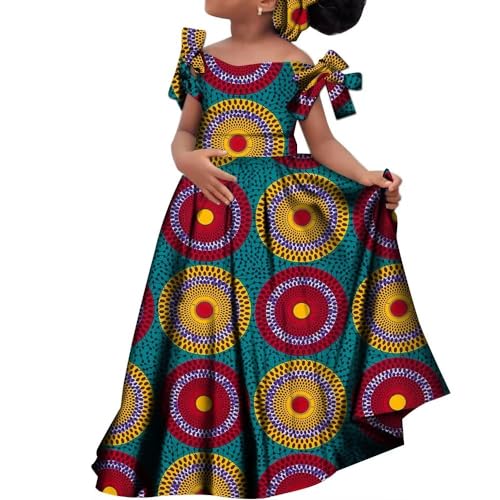 African Dashiki Dress For Women With Headwrap - Floral Print, Vintage Style, 100% Cotton, Sizes Available - View #8