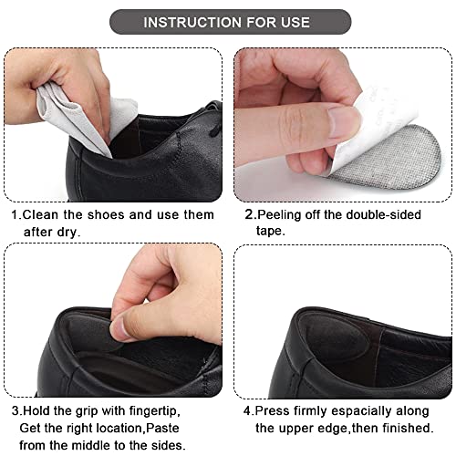 Image of Dr. Foot's Heel Grips for Women and Men, Self-Adhesive Heel Cushion Inserts Prevent Heel Slipping, Improve Shoes Too Big, Rubbing, Blisters, Foot Pain (Grey)