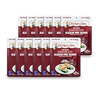Chicken of the Sea Smoked Alaskan Pink Salmon, 3 Ounce Packets (Pack of 12), Wild Caught Salmon, Natural Wood Smoke