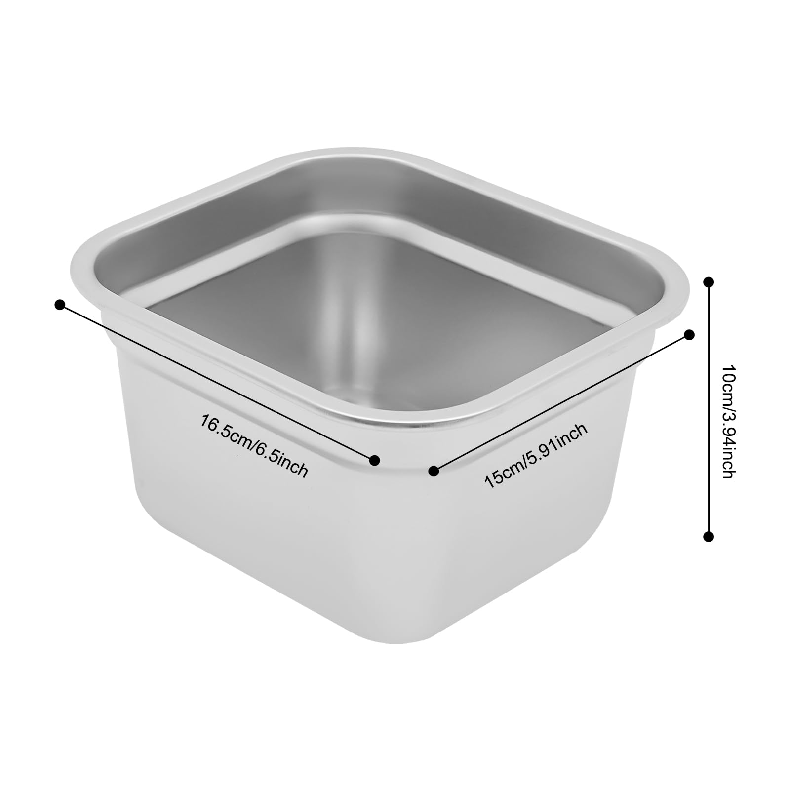 8 Pcs Hotel Pans Stainless Steel Food Containers with PP Lid Modern Restaurant Prep Containers Pan Rectangular Steam Table Pan Metal Food Pan for Home Hotel Restaurant Food Storage, Silver