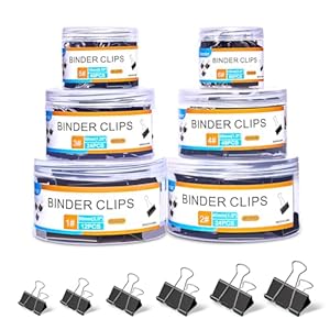 Viemior 208 Stück Binder Clips Set