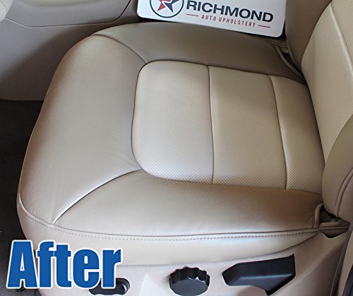 Richmond Auto Upholstery (Compatible With 2003-2006 Ford Expedition)- Driver Side Complete Lean Back & Bottom Perforated Replacement Leather Seat Cover, 2-Tone Tan #TOP7