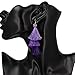 Tassel Dangle Threader Drop Earrings Ear Studs Layered Fringe Thread Hoops Linear Tribal Charms Jewelry Purple Tone