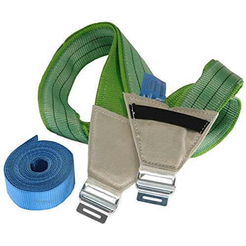 Möbeltrage-Kreuzgurt mit separatem Gurtband in Profi Qualität, Farbe grün/blau, Tragegurt, Transportgurt