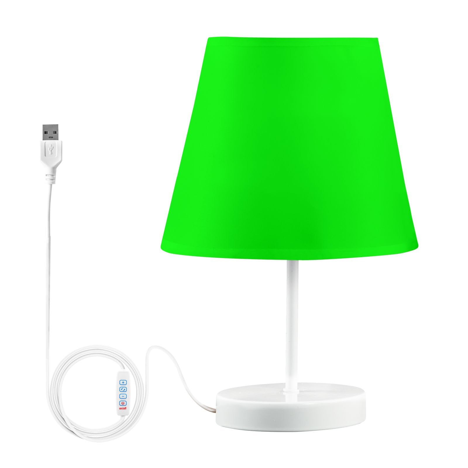 ODAWA Desk Lamp with Shade Lime Bedside Table Lamps with USB Soft Lighting Table Lamp