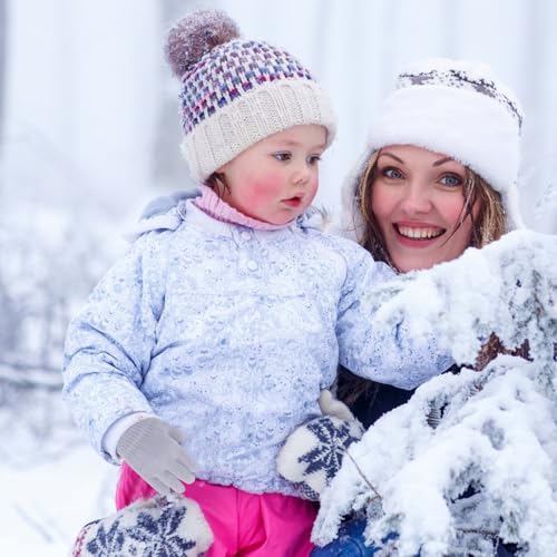 Image of ONESING 16 Pairs Kid Gloves Knitted Children Gloves Bulk for Boys Girls - Stylish and Snug Winter Accessories