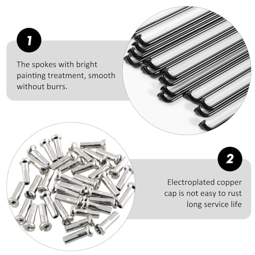 image for LIOOBO 36Sets Bicycle Spokes Steel Spokes 260mm Spokes for 26 inch Bic