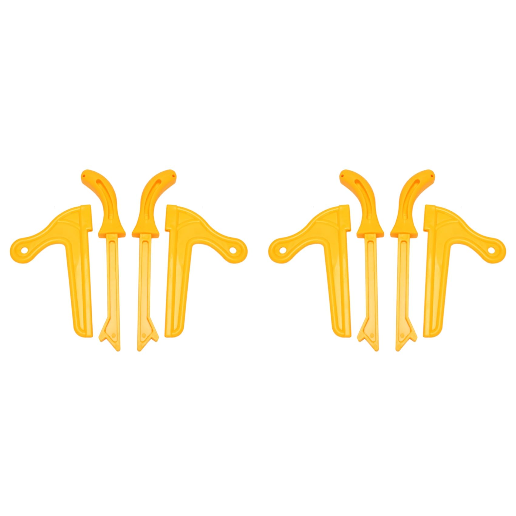 Jnchdghwa Yellow 8Pcs Steady Jointers Table Saw Grip Push Stick Set Safety Block Woodworking Tool Push Stick Woodworking Wood Saw Pusher