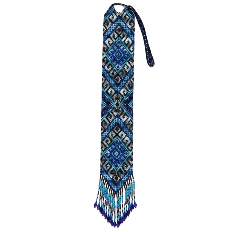 Collier ukrainien Gerdan en perles de rocaille fait main pour un style bohème unique