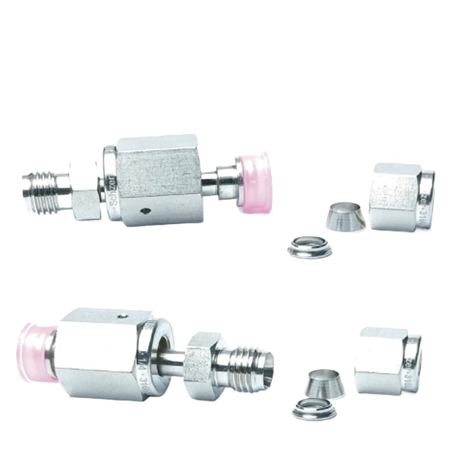 1/8 "1/4" 1/2 "VCR hembra a 6 8mm 1/8" 1/4 "1/2" tubo de compresión de doble virola SUS 316L acoplador de montaje de tubería de acero inoxidable(1l2 Inch VCR x 1l2 I)