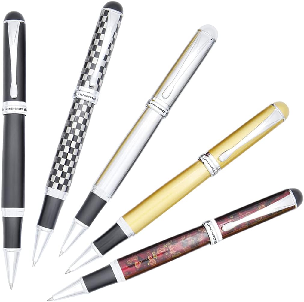 Gullor 5 Pieces Jinhao X750 Rollerball Pen in 5 Colors with Simple Pen Bags