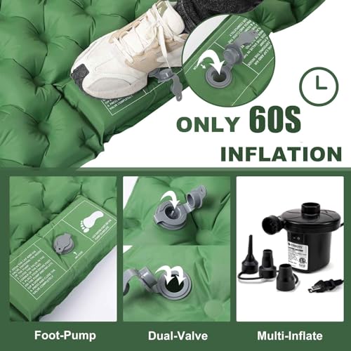 SYITCUN-Self-Inflating-Sleeping-Mats-for-Camping-2-Person-Sleeping-Pad-for-Camping-Double-Ultra-Light-Inflatable-Camping-Mattress-with-Pillow-Built-in-Foot-Pump-for-Backpacking-Hiking-Travel